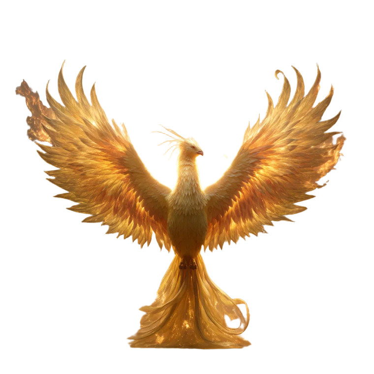 Ethereal Phoenix Vinyl Car Decal Sticker – Waterproof & UV-Resistant 8"