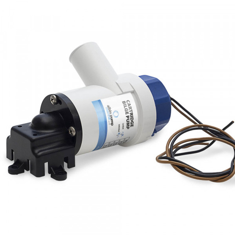 Albin Marine Series Bilge Pump | Submersible 1100 GPH | Tough Thermoplastic Housing | Automatic Operation