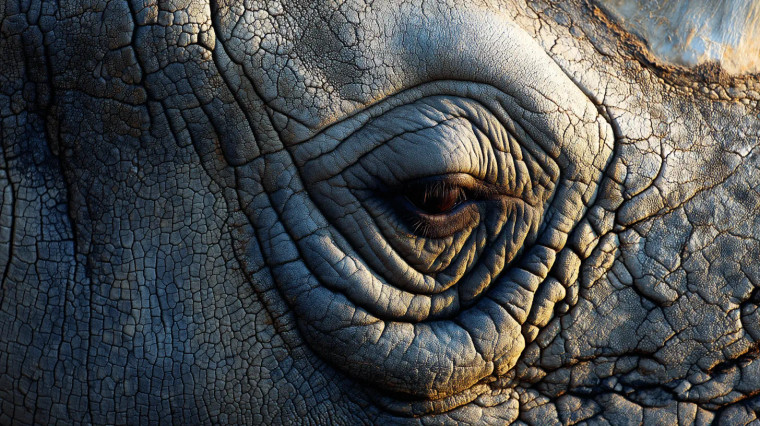 Rhino Eye Close-Up Vinyl Car Decal Sticker – Waterproof & UV-Resistant 8"