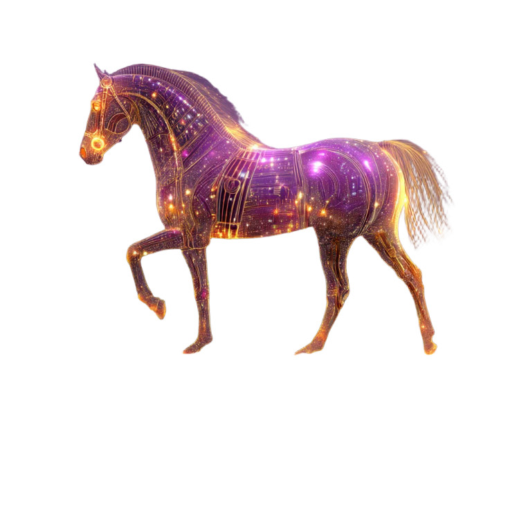 Elegant Racing Horse Vinyl Car Decal Sticker – Waterproof & UV-Resistant 8"