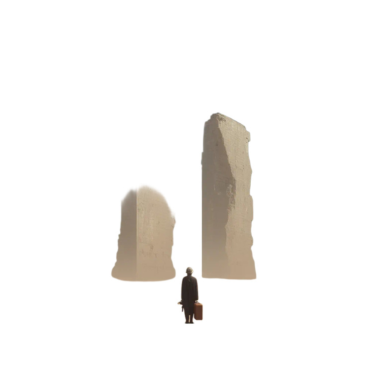 Desert Skyscraper Scene Vinyl Car Decal Sticker – Waterproof & UV-Resistant 8"