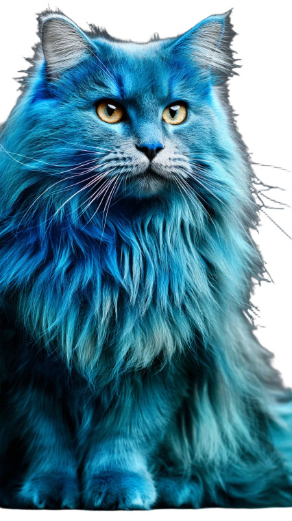 Blue Cat Vinyl Car Decal Sticker – Waterproof & UV-Resistant 8"