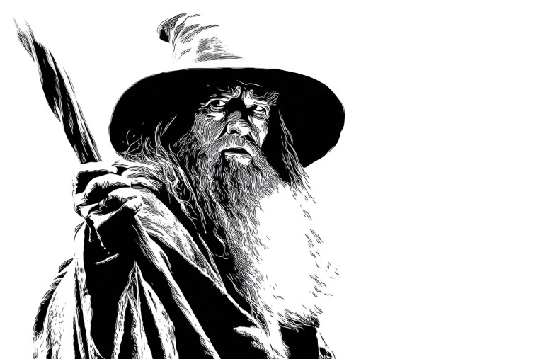 Gandalf Tattoo Style Vinyl Car Decal Sticker – Waterproof & UV-Resistant 8"