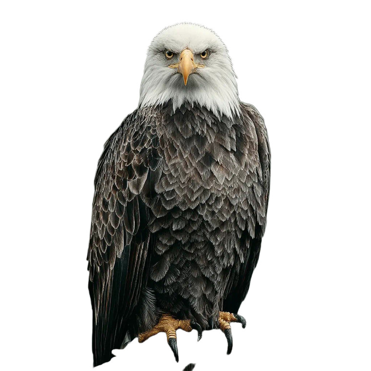 Bald Eagle Portrait Vinyl Car Decal Sticker – Waterproof & UV-Resistant 8"
