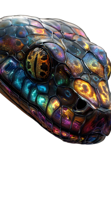 Psychedelic Serpent Vinyl Car Decal Sticker – Waterproof & UV-Resistant 8"