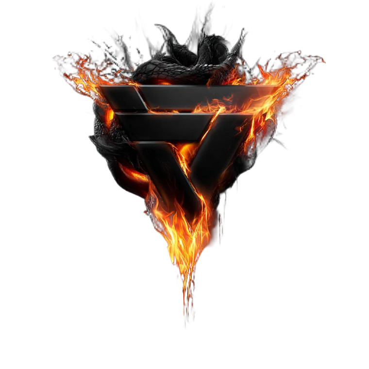 Flaming F Logo Vinyl Car Decal Sticker – Waterproof & UV-Resistant 8"