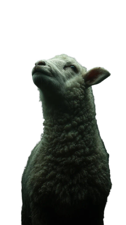 Baby Lamb Storm Vinyl Car Decal Sticker – Waterproof & UV-Resistant 8"