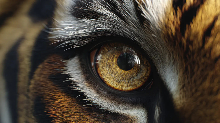 Tiger'S Eye Close-Up Vinyl Car Decal Sticker – Waterproof & UV-Resistant 8"