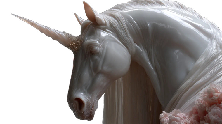 Crystal Unicorn Fantasy Vinyl Car Decal Sticker – Waterproof & UV-Resistant 8"