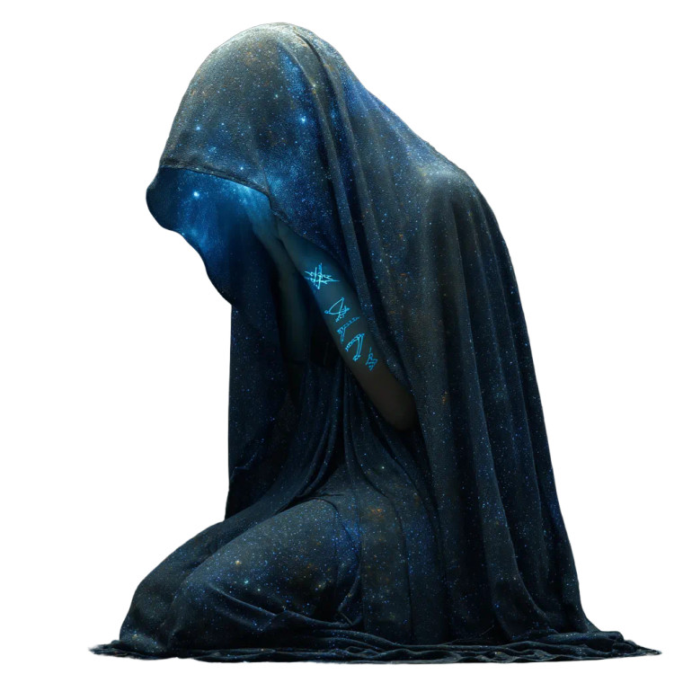 Galaxy-Eyed Woman Vinyl Car Decal Sticker – Waterproof & UV-Resistant 8"