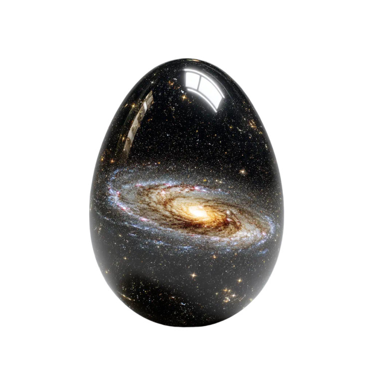 Galaxy Egg Vinyl Car Decal Sticker – Waterproof & UV-Resistant 8"