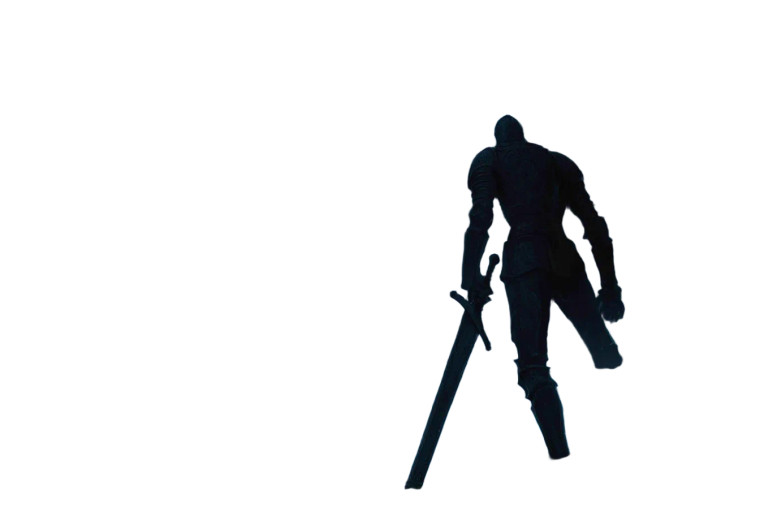 Armored Knight Guarding Vinyl Car Decal Sticker – Waterproof & UV-Resistant 8"