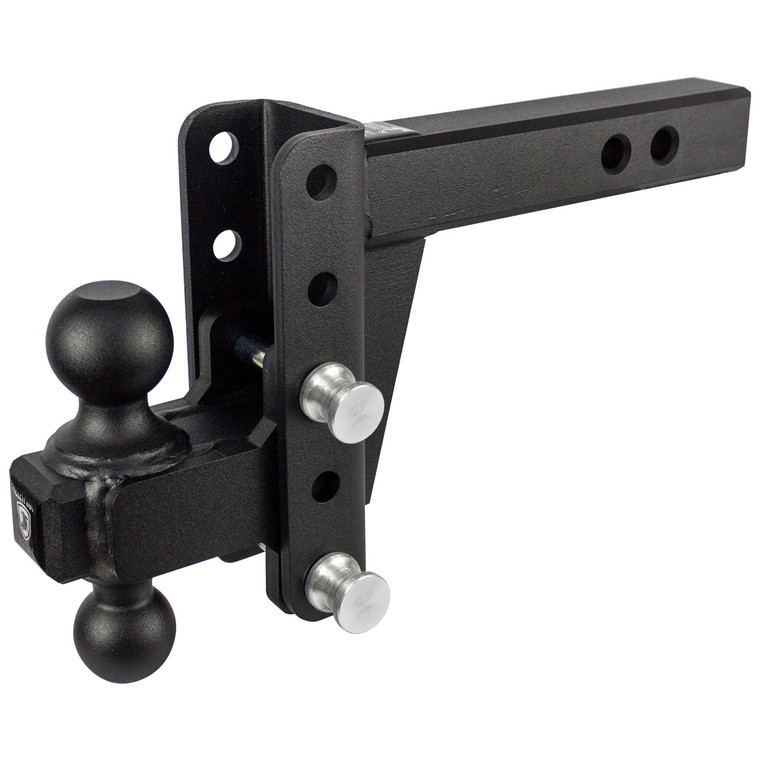 Bulletproof Hitches Trailer Hitch Ball Mount | 22000 lb Gross Trailer Weight | Adjustable 4 Inch Drop/ 4 Inch Rise | Dual Ball - 2 Inch and 2-5/16 Inch | Steel Construction