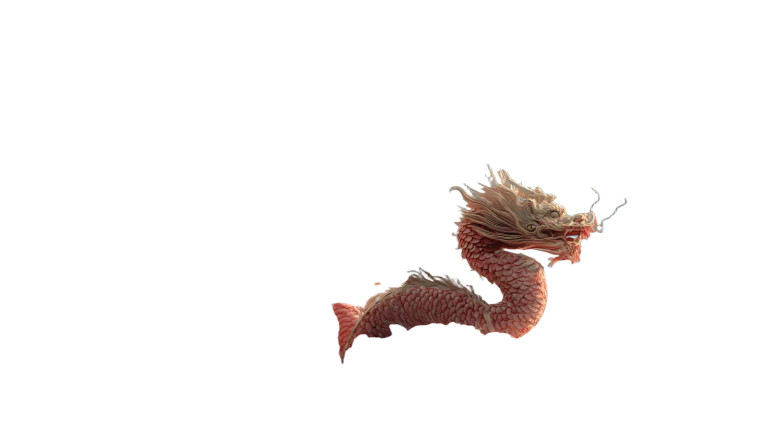 Majestic Chinese Dragon V6 Vinyl Car Decal Sticker – Waterproof & UV-Resistant 8"