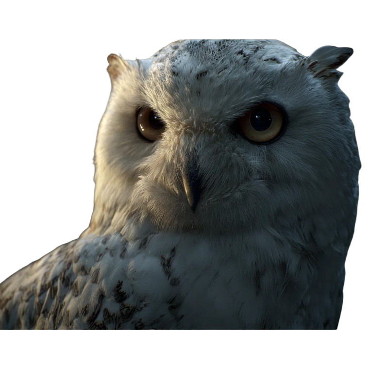 Wise White Owl Vinyl Car Decal Sticker – Waterproof & UV-Resistant 8"