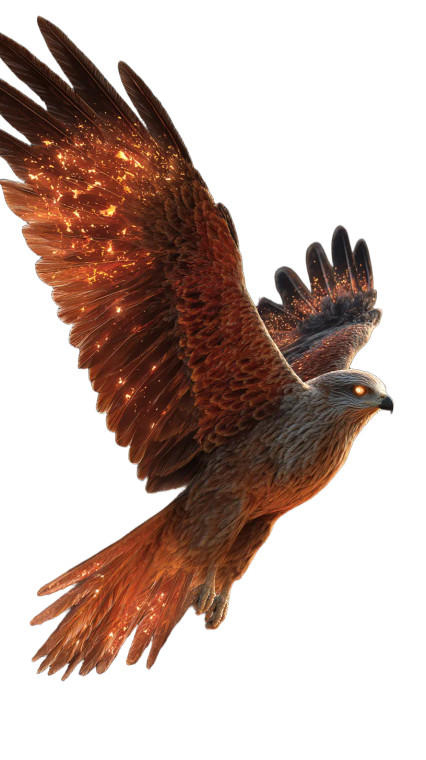 Fiery Red Kite Vinyl Car Decal Sticker – Waterproof & UV-Resistant 8"