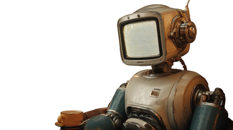 Tv-Head Robot Vinyl Car Decal Sticker – Waterproof & UV-Resistant 8"