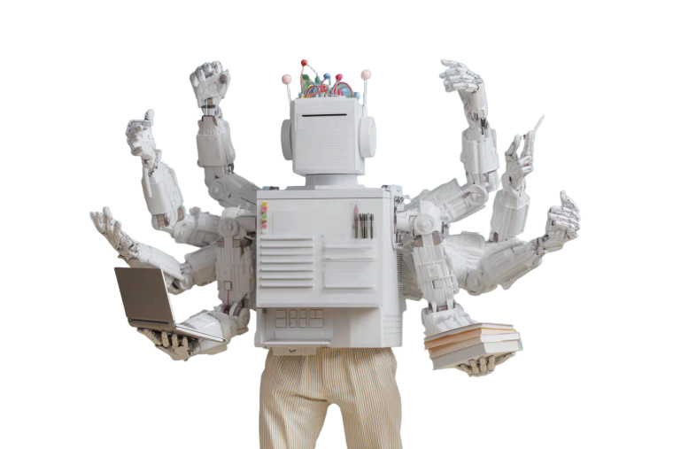 Robot Helper Vinyl Car Decal Sticker – Waterproof & UV-Resistant 8"