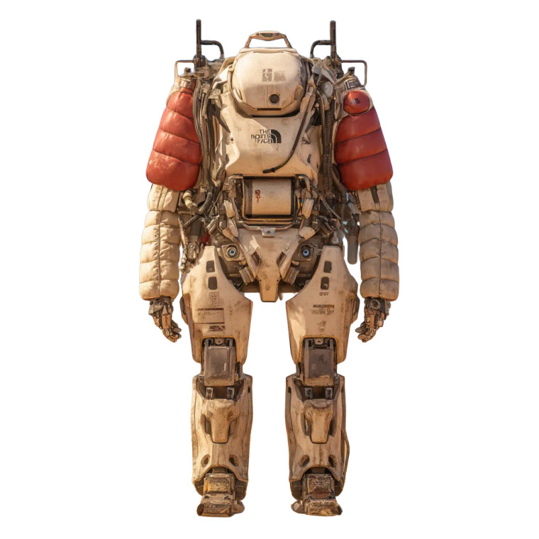 Futuristic Desert Robot Vinyl Car Decal Sticker – Waterproof & UV-Resistant 8"