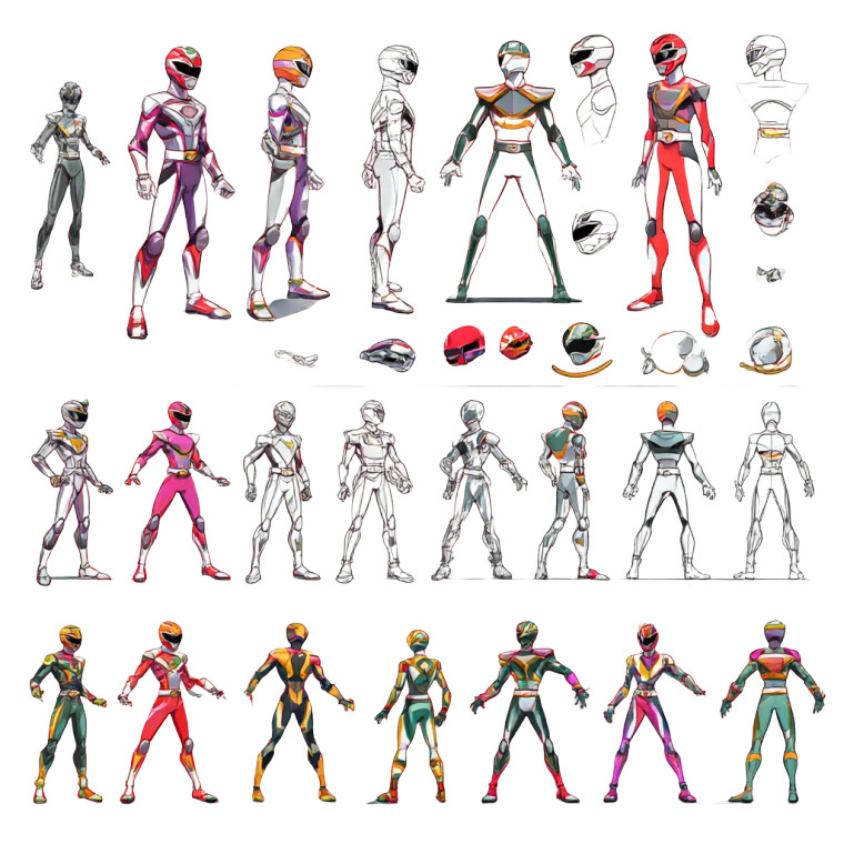 Power Ranger Design Vinyl Car Decal Sticker – Waterproof & UV-Resistant 8"