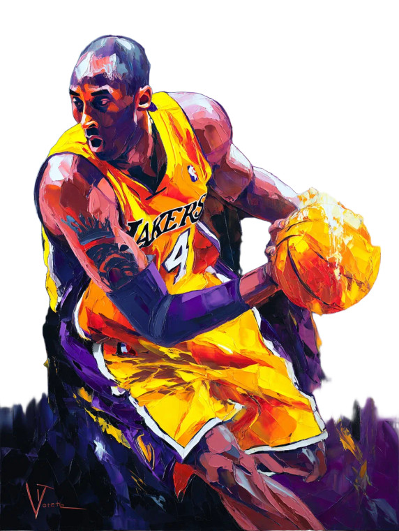 Kobe Bryant Painting Vinyl Car Decal Sticker – Waterproof & UV-Resistant 8"