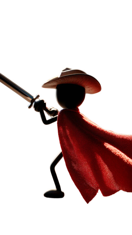 Mysterious Stickman Knight Vinyl Car Decal Sticker – Waterproof & UV-Resistant 8"