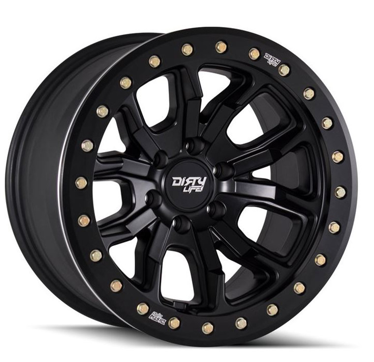 Dirty Life Race Wheels Matte Black 20x9 | 6x135 Fitment | Dual-Tek Tech | Compatible with TPMS | Innovative Design