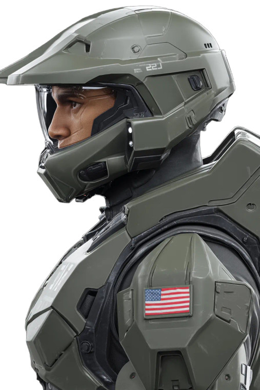 Soldier In Halo Helmet Vinyl Car Decal Sticker – Waterproof & UV-Resistant 8"