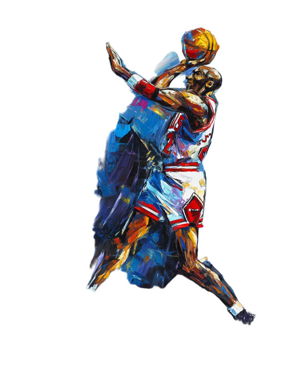 Michael Jordan Painting Vinyl Car Decal Sticker – Waterproof & UV-Resistant 8"