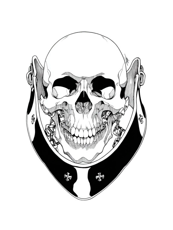 Chrome Hearts Skull Vinyl Car Decal Sticker – Waterproof & UV-Resistant 8"