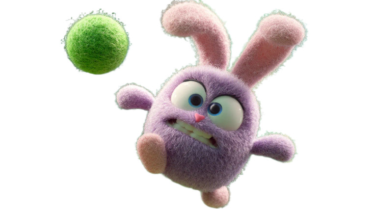 Purple Wool Rabbit Vinyl Car Decal Sticker – Waterproof & UV-Resistant 8"
