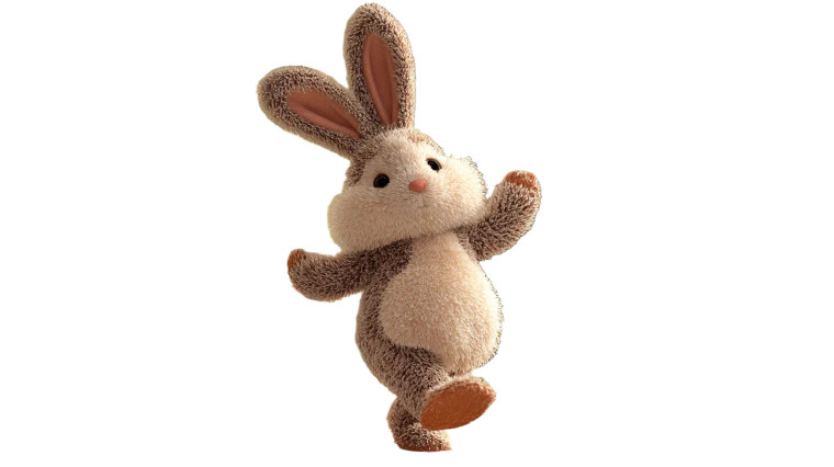 Dancing Easter Bunny Vinyl Car Decal Sticker – Waterproof & UV-Resistant 8"