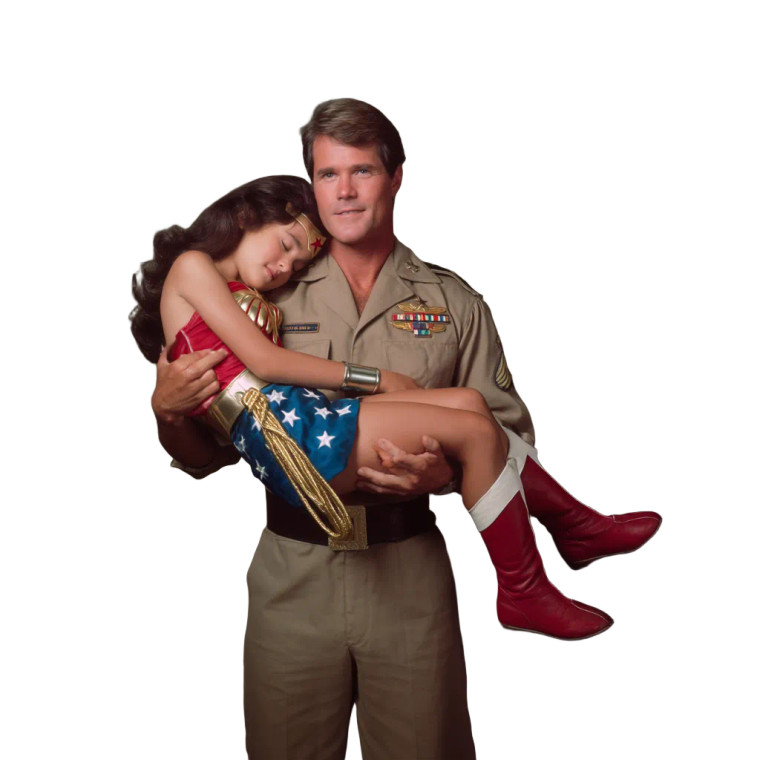 Parental Superhero Portrait Vinyl Car Decal Sticker – Waterproof & UV-Resistant 8"