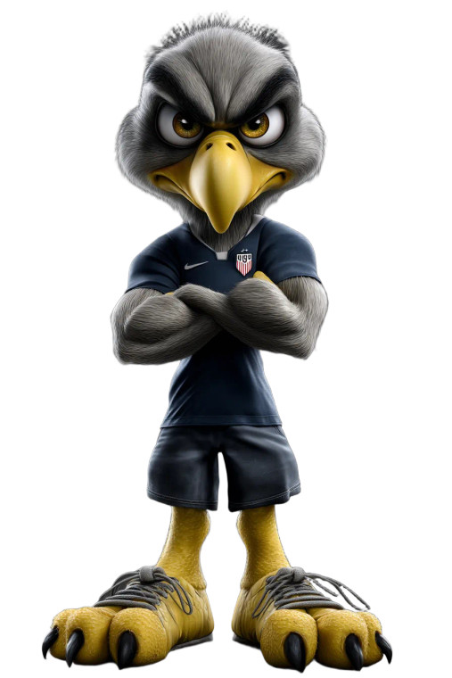 Muscular Eagle Cartoon Vinyl Car Decal Sticker – Waterproof & UV-Resistant 8"