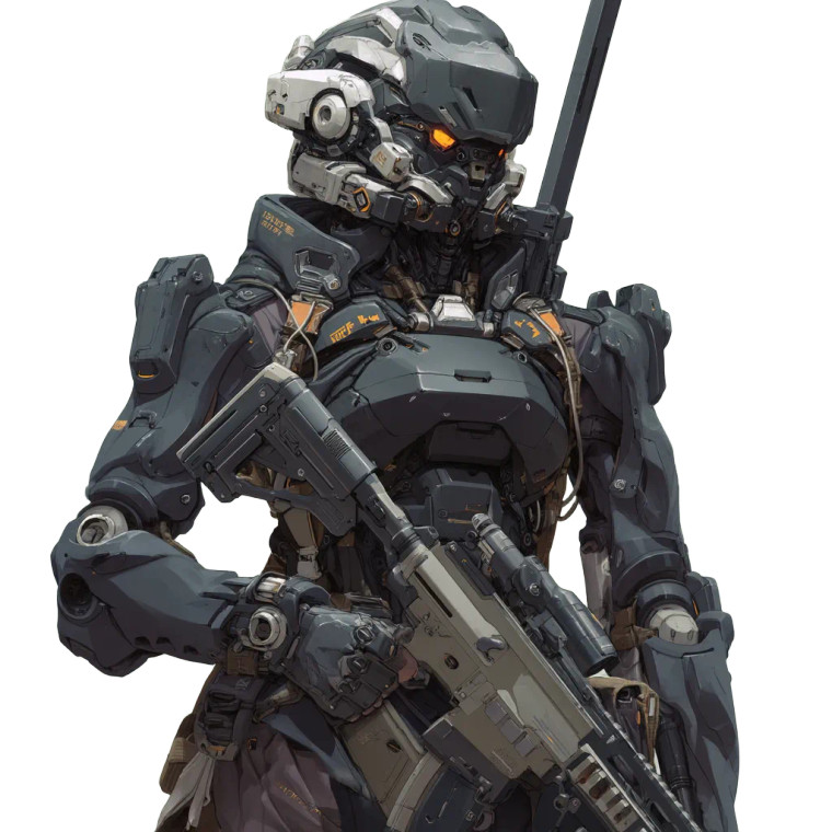 Cyberpunk Trooper Vinyl Car Decal Sticker – Waterproof & UV-Resistant 8"