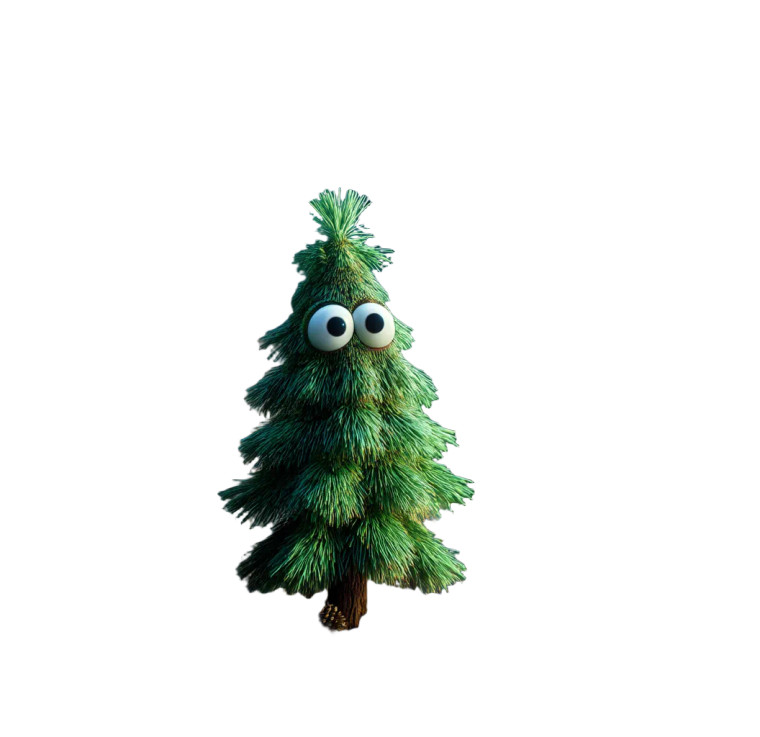 Cute Pine Tree Vinyl Car Decal Sticker – Waterproof & UV-Resistant 8"