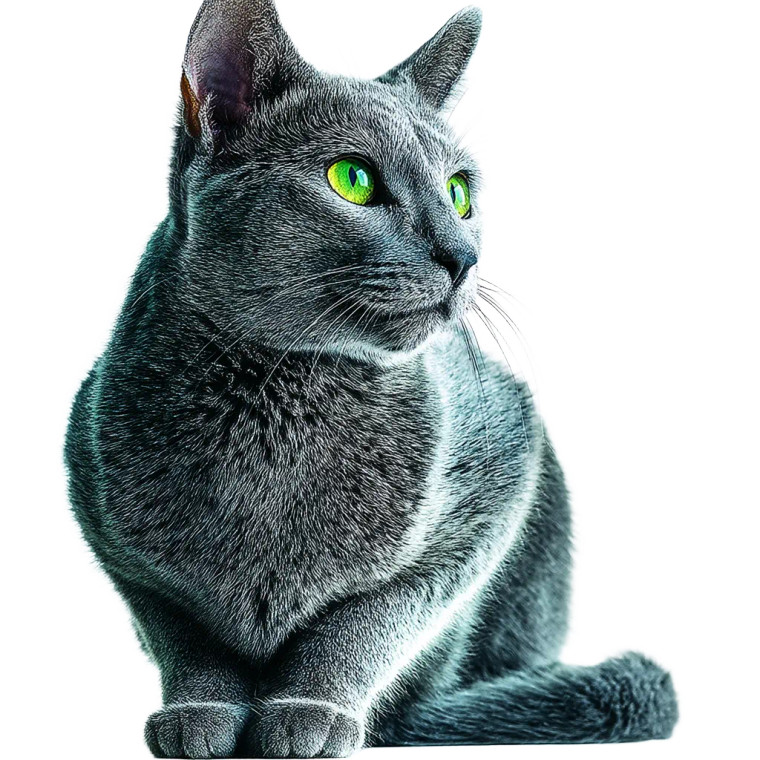 Russian Blue Cat V3 Vinyl Car Decal Sticker – Waterproof & UV-Resistant 8"