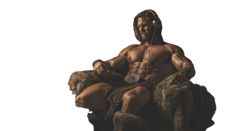 Modern Viking Musician Vinyl Car Decal Sticker – Waterproof & UV-Resistant 8"