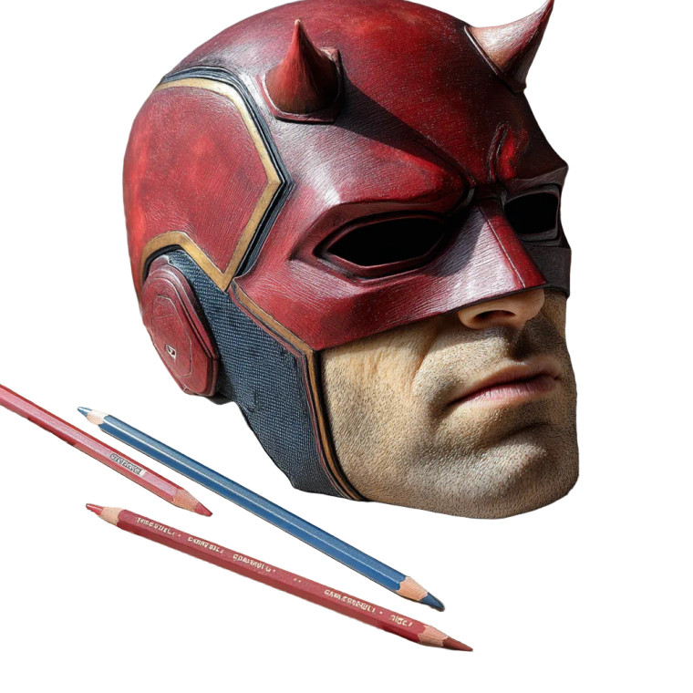 Daredevil Mask Vinyl Car Decal Sticker – Waterproof & UV-Resistant 8"
