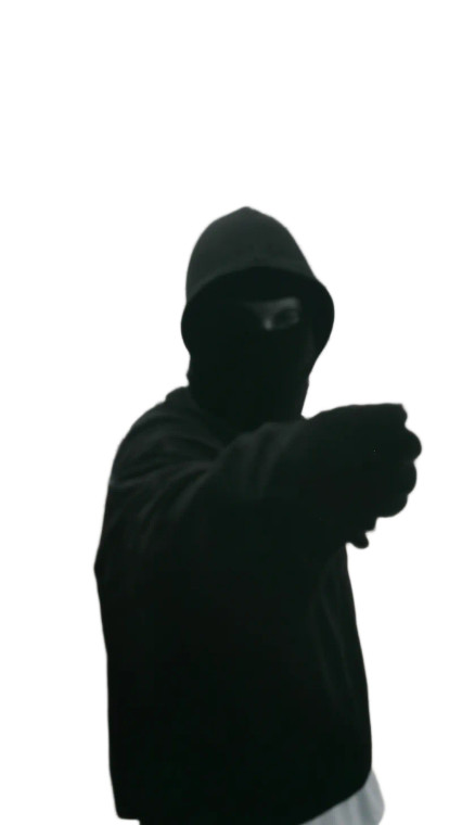 Shadowed Threat Vinyl Car Decal Sticker – Waterproof & UV-Resistant 8"