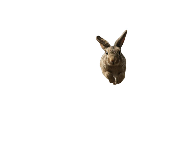 Easter Rabbit Jump Vinyl Car Decal Sticker – Waterproof & UV-Resistant 8"