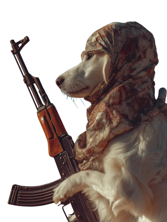 Camouflage Dog Soldier Vinyl Car Decal Sticker – Waterproof & UV-Resistant 8"