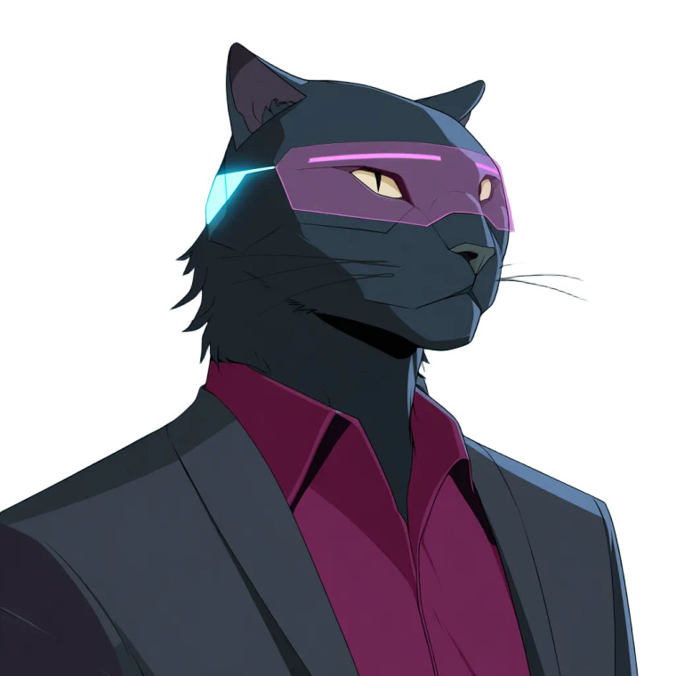 Futuristic Nft Cat Vinyl Car Decal Sticker – Waterproof & UV-Resistant 8"