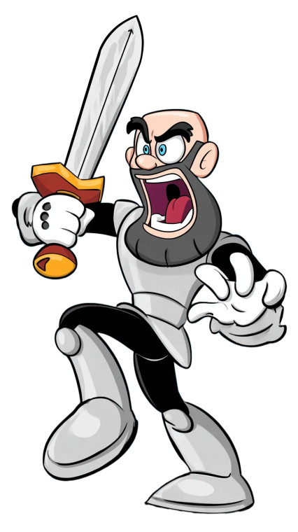 Cartoon Warrior V3 Vinyl Car Decal Sticker – Waterproof & UV-Resistant 8"