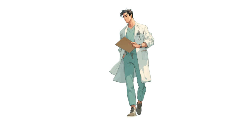 Anime Doctor Walking Vinyl Car Decal Sticker – Waterproof & UV-Resistant 8"