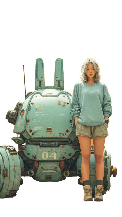 Cyber Pilot Cosplay V6 Vinyl Car Decal Sticker – Waterproof & UV-Resistant 8"