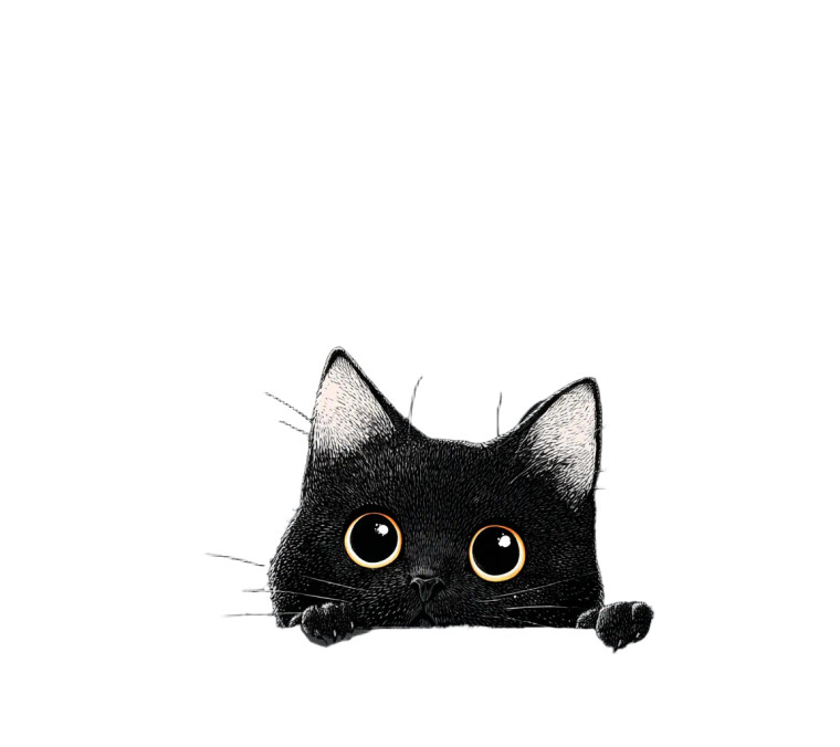 Playful Black Cat Vinyl Car Decal Sticker – Waterproof & UV-Resistant 8"