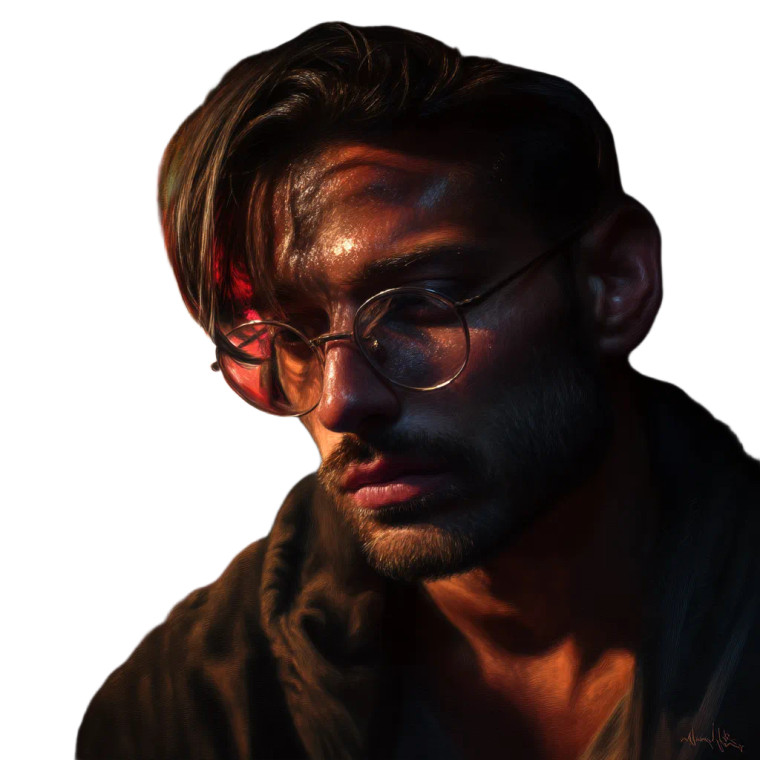 Mysterious Disappointed Man V2 Vinyl Car Decal Sticker – Waterproof & UV-Resistant 8"