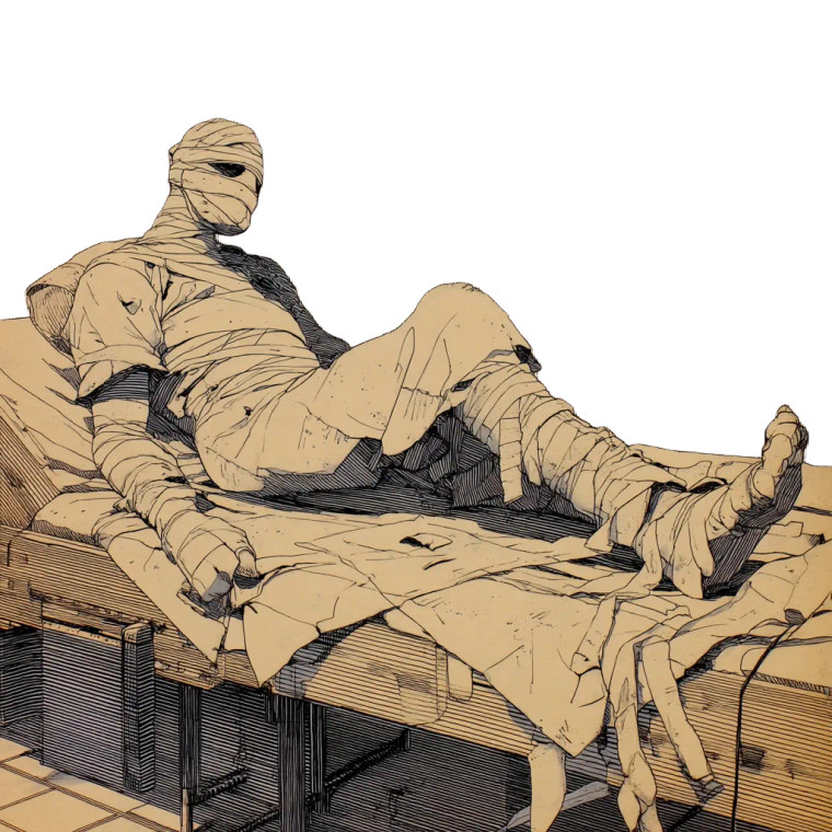 Injured 1920S Man Vinyl Car Decal Sticker – Waterproof & UV-Resistant 8"