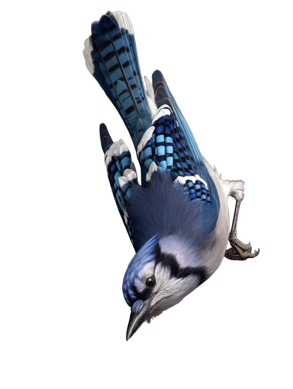 Dynamic Blue Jay Vinyl Car Decal Sticker – Waterproof & UV-Resistant 